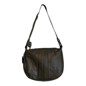 Vintage Dark Olive Green Genuine Brazilian Leather Adjustable Shoulder Purse Bag